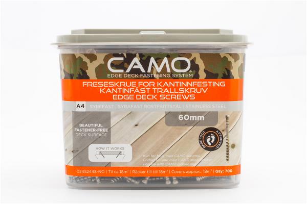 Camo freseskruer A4 60mm 700 stk